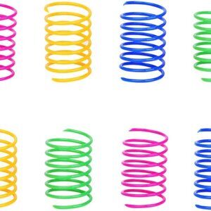 Cat Spring Toy 60 Pack, Cat Kittens Toys Plastic Coil Spiral Springs for Swattin